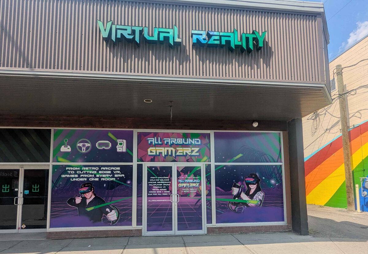 All Around GamerZ VR and retro arcade storefront at 375 Victoria Street in downtown Prince George